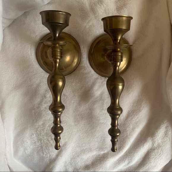 Sturbridge New England Other - Solid Brass Wall Candle Holders (Set of 2)